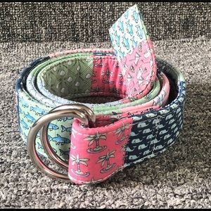 Vineyard Vines Patchwork D Ring Belt